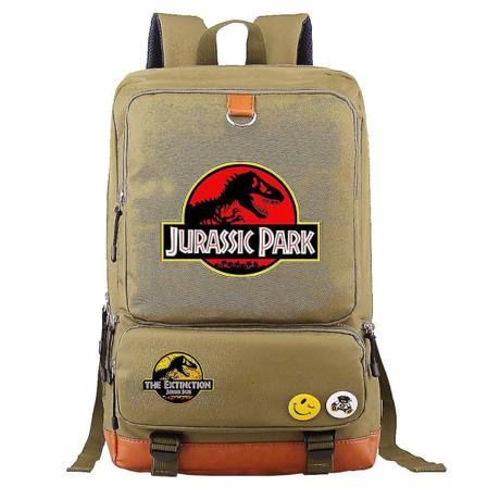 Jurassic World & Park-ryggsekk: Slitesterk reiseveske til bærbar PC - ryggsekk, messenger, skoleveske med skulderstropper for karakterer og 
