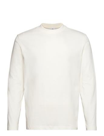 Long Sleeve Cotton T-Shirt T-Langærmet Skjorte Hvid Mango