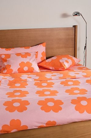 Jotex - Zestaw Poszewek Na Kołdrę Podwójne Łóżko Różowy/pomarańczowy - WERNER - Kup Łóżko podwójne firmy Jotex