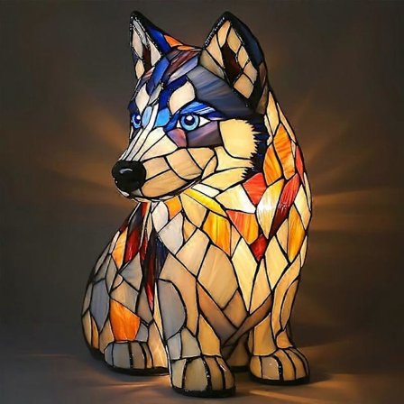 Ny Husky Lampe Hjem Desktop Dekoration