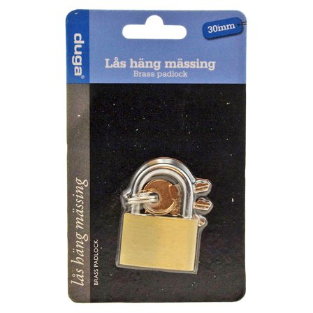 Messing Hængelås 30 mm