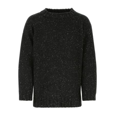 14 Bros, Round-neck Knitwear Czarny, Mężczyzna, Rozmiar: S