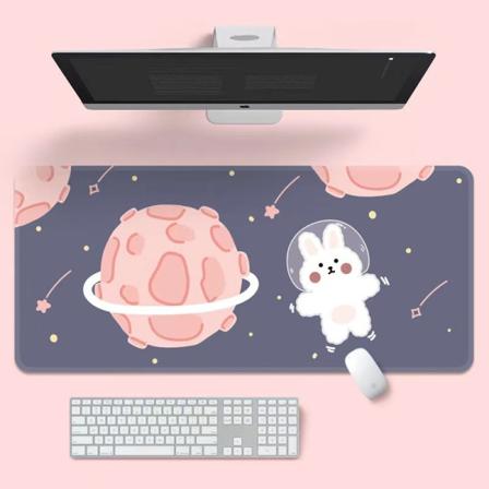 Kawaii skrivebordspute, søt musematte, stor spillmusematte for skrivebord, tegneserietastaturmatte, 500*1000*3mm