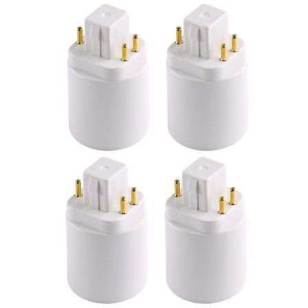 4-pack Gx24q - E26/E27 -kanta-adapter lampun kanta pidike