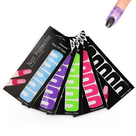 Trekk av tapen for neglelakk