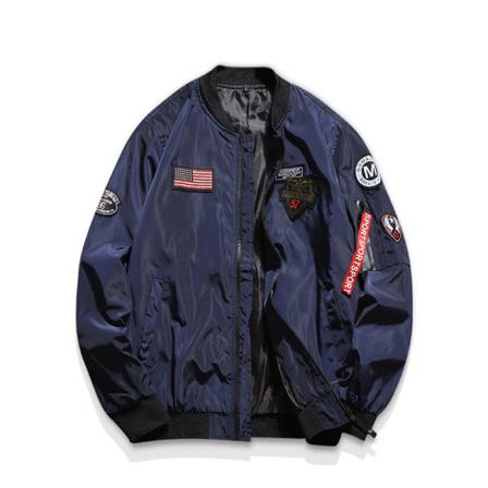 Baseballrock Med Rund Hals För Män Långärmad Militärjacka