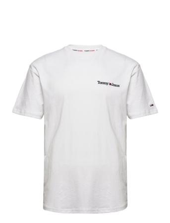 Tjm Clsc Linear Chest Tee T-shirts Short-sleeved Vit Tommy Jeans
