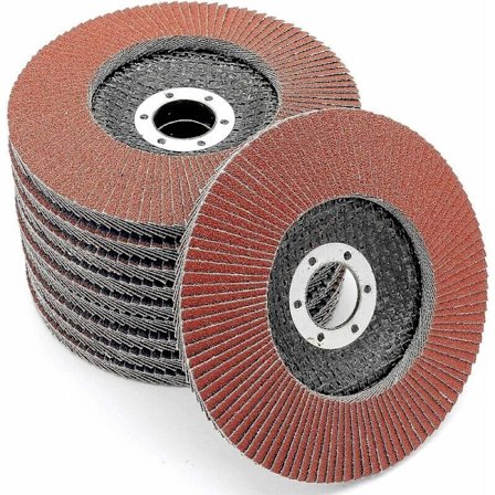 Skivfack brun Ø 125 mm korn 120 Standard Sliprondeller Lamellrondeller 10 st