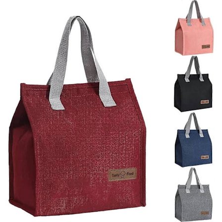 1 stk. Frokosttasker, Genanvendelig Isoleret Lækagesikker Madkasse Tote Taske, Køletasker, Termisk Køletaske til Arbejde Skole Picnic Rejse