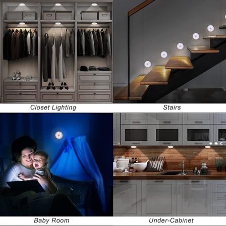 Automaattinen LED-yövalo, Liiketunnistimella, Langattomat LED-valot, 3 Tilaa (auto/päällä/pois), USB-Latautuva Valo [Energiatehokkuusluokka A+++], 3 
