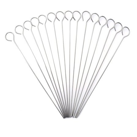 15 stk. 20 cm kalkunsnørrer til binding Rustfrit stål sølvfarvede kødbindingsnåle Grilludstyr til grill Køkken kyllingesteg