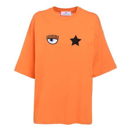 Chiara Ferragni Collection T-Shirt 640 EYE Star Jersey 160 CO Orange, Dame T-shirts
