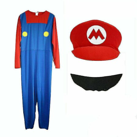 Aikuisten Super Mario ja Luigi Naamiaisasu Putkimies Veljekset Halloween Puku Punainen Mario Bxz