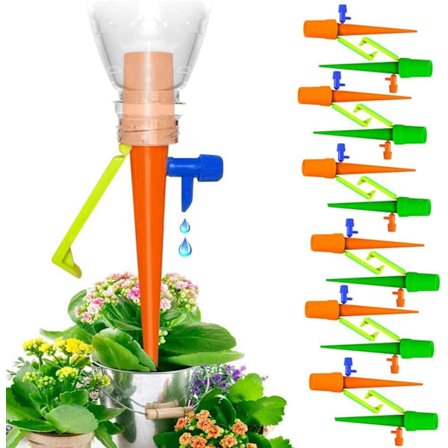 Automatisk droppbevattningskit med 12 st justerbart automatiskt vatten