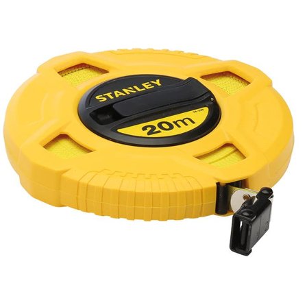 STANLEY 0-34-296 Mätband glasfiber, stängd rulle 20 meter, Mått & vattenpass