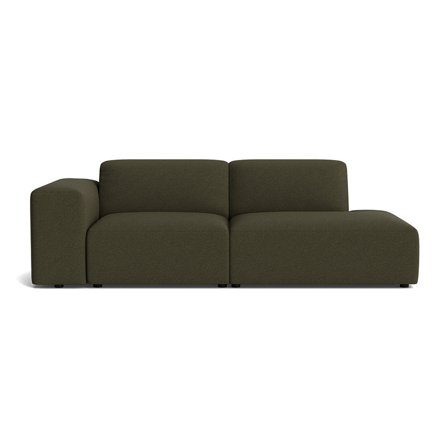 Soma lounge sofa, højrevendt | Open end - Loop Grøn - 245x101x75 - Sofa
