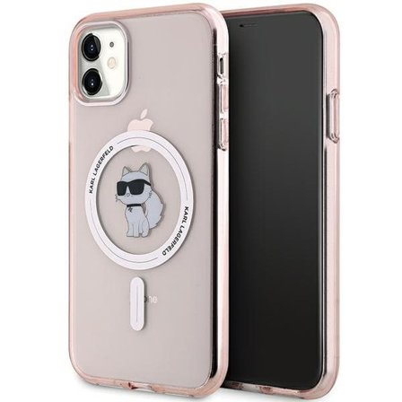 Karl Lagerfeld IML Choupette MagSafe-fodral för iPhone 11 / Xr - rosa