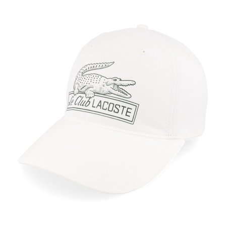 Lacoste - Weiss unconstructed Cap - Le Club Lacoste White A-Frame Dat Cap / Unstructured @ Hatstore