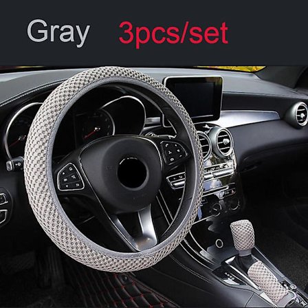 Universal 38cm 3 st Is-Silke Rattkåpa Växelspak Handbroms Skydd Slitstarka Halkfria Biltillbehör Interiör - Rattkåpor