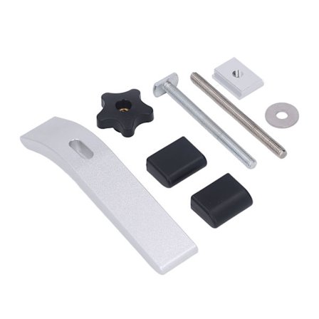 2 Set Aluminiumlegering T-spår Nedhållningsklämmor för Träbearbetning CNC Jigg 15,7 cm L 1,3 cm T
