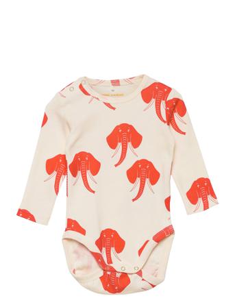 Elephants Aop Ls Body Patterned Mini Rodini