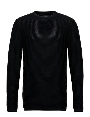 Jjewind Knit Crew Neck Neulepaita Pyöreä Kaula-aukko Musta Jack & J S