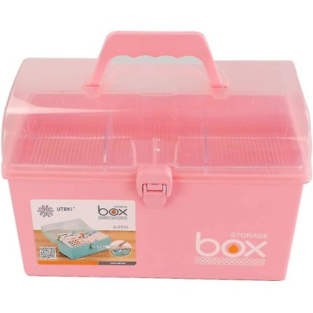 Pink Lille Plastik Opbevaringsboks, Førstehjælpskasse Medicin Opbevaringsarrangør, 1 Pakke