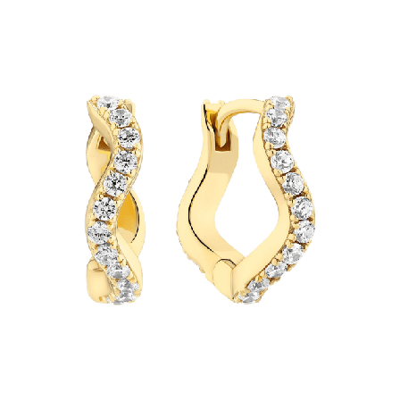 Sif Jakobs Jewellery Örhänge Ellera Waves Örhängen Dam Guld MEDIUM