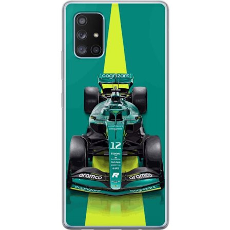 Kompatibel Mobilcover til Samsung Samsung Galaxy A71 5G Aston Martin Formel 1 bil i grønt racerkoncept med moderne studiostemning