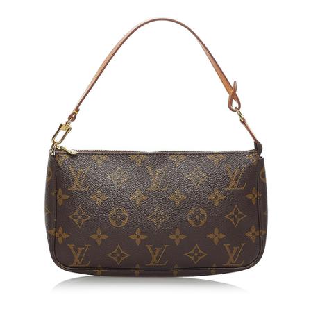 Louis Vuitton Vintage, Pre-owned Pochette Accessoires Monogram Bag Bruin, Dames, Maat:ONE Size,Canvas