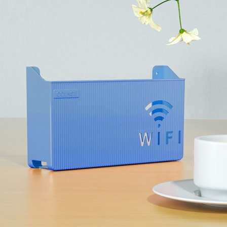 Trådlös Wifi Router Hylla Förvaringslåda Väggmontering ABS Organisatör