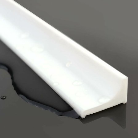 Foldbar Brusebarriere og Vandopbevaringssystem til Vanddæmning og Holder Vand Inde i Tærsklen (2M, L-Type Hvid)