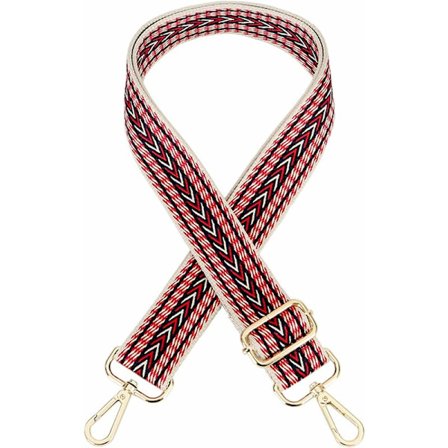 Axelrem för kvinnor, justerbart ersättningsbälte, guldspänne (röd) -