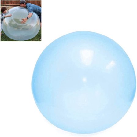 Uppblåsbar vattenbubbla boll, rolig boll för strand, trädgård, strand, pool, fest (blå)