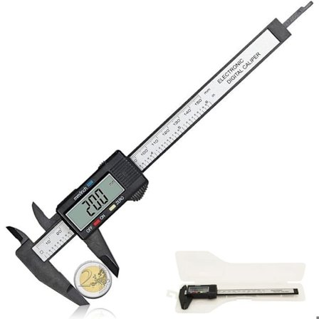 Digital skyvelære 150 mm + LCD-skjerm