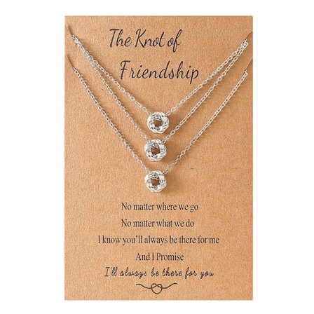 Best Friend Halsband Knot Pendant Matchande Friendship Necklac DXGHC