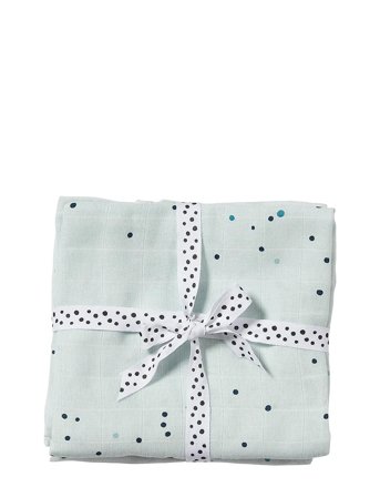 Done by Deer Stofble 2 Stk. Dreamy Dots Blå - White - 70X 70CM