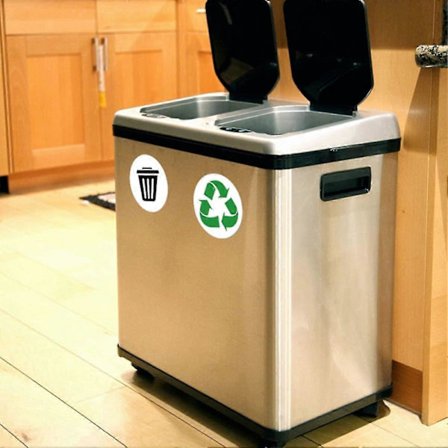 6 st Återvinningsdekaler för soptunna Stor skylt Återvinningsdekal för sopor