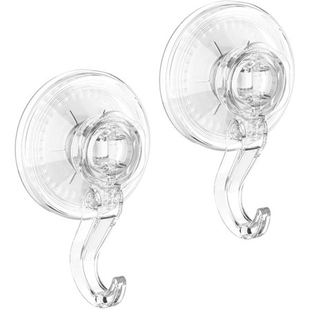 Sæt med 2 sugekopkroge til væg, sugekopkrog op til 3 kg