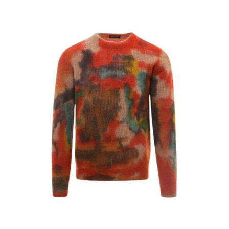 Roberto Collina Chestnut Rf5507 Jumper Orange, Herre Strik