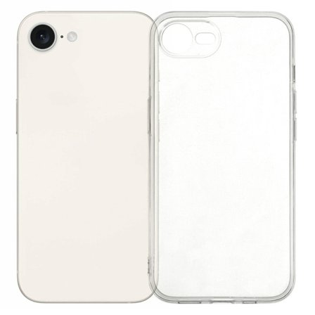 iPhone 16e-etui Vandmærkefrit 2,0 mm klart, fleksibelt cover til telefon