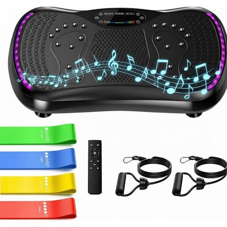 Vibrationsplattform för helkroppsträning med hopprep samt 120 hastighetsnivåer – effektiv vibrationsträning och massage för hemmabruk träning
