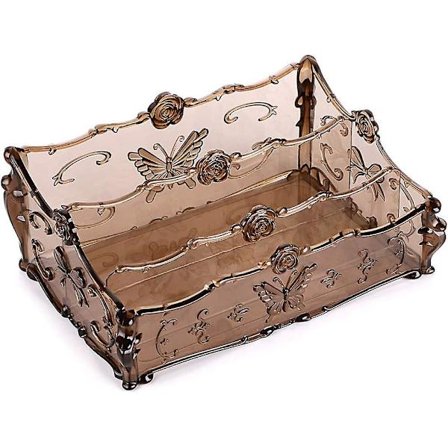 3-fack skrivbordsarrangör för smink till byrå och badrum