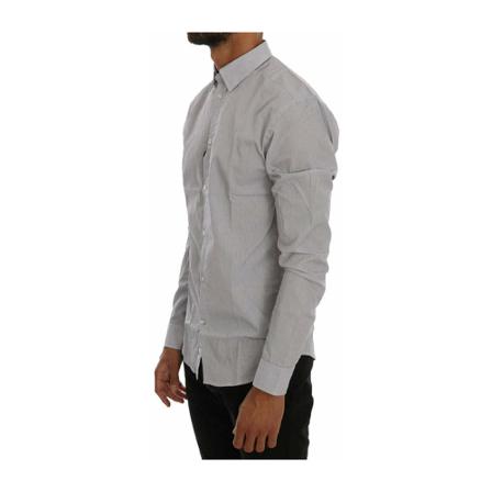 Frankie Morello, Check Casual Cotton Regular Fit Shirt Blauw, Heren, Maat:S,Katoen