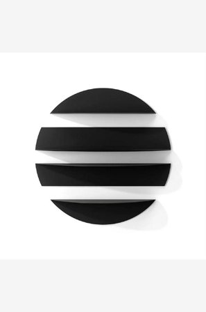 Hanah Home - Dekorativ vägghylla i metall Sena - Svart - Vägghyllor - Från Homeroom