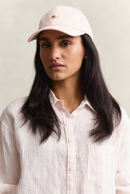 GANT - SHIELD COTTON TWILL CAP til dame apricot pink