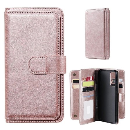 10-slot Lompakko Suojakotelo For Samsung Galaxy A52 5G - Pinkki