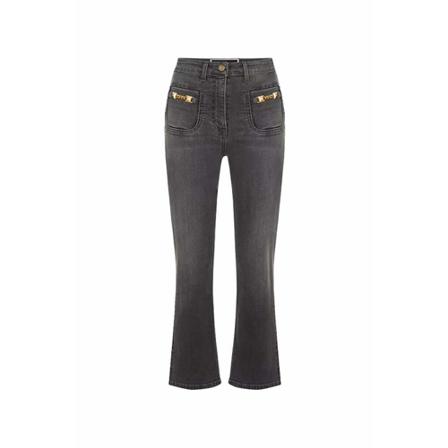 Elisabetta Franchi Bukser Grå, Dame Jeans, Størrelse: W26