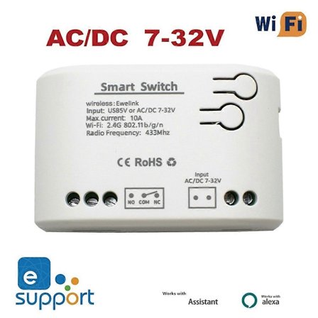 Smart Wifi Switch Modul 1 Kanal Inching Relæ Smart Home
