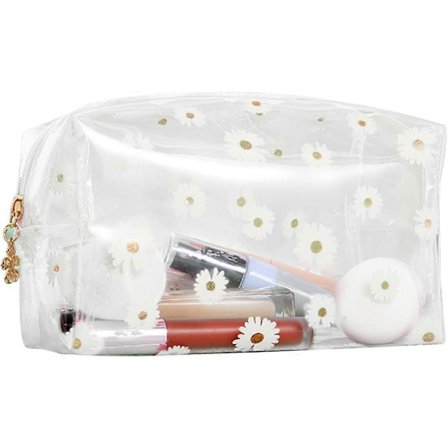 Gjennomsiktig penal, stor, gjennomsiktig penal i plast med glidelås, pennal, reiseveske for kosmetikk og sminke, skolemateriell for tenåringer